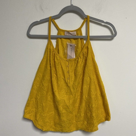 Philosophy Tops - Philosophy Top Sleeveless Loose Fit Mustard Size S
